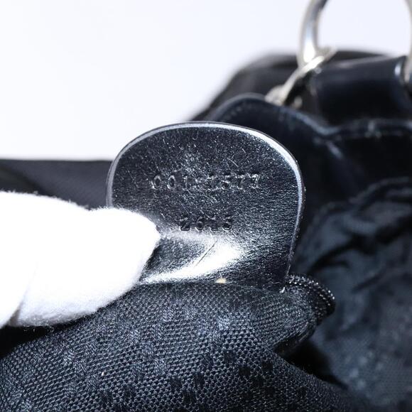 GUCCI Bamboo Shoulder Bag Nylon Black Silver 001 001 - Picture 13 of 13